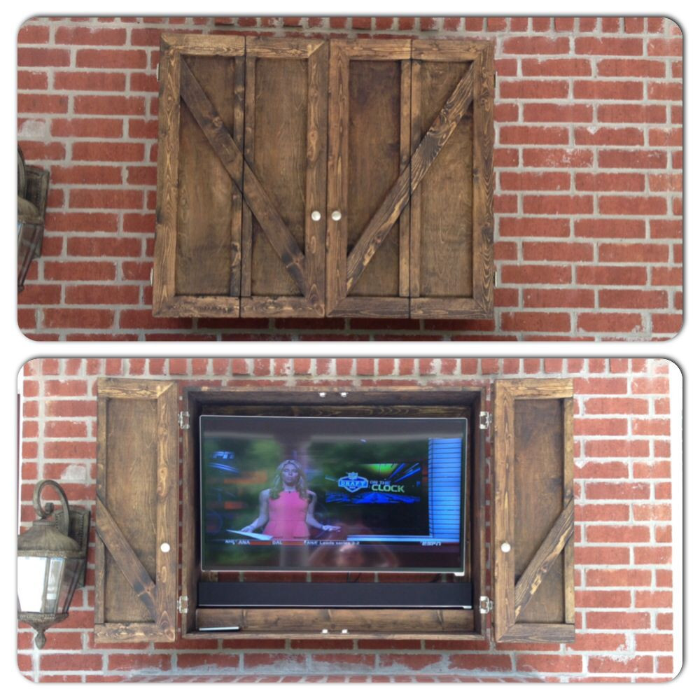 DIY Outdoor Tv Cabinet
 Our new custom outdoor TV cabinet diy projects