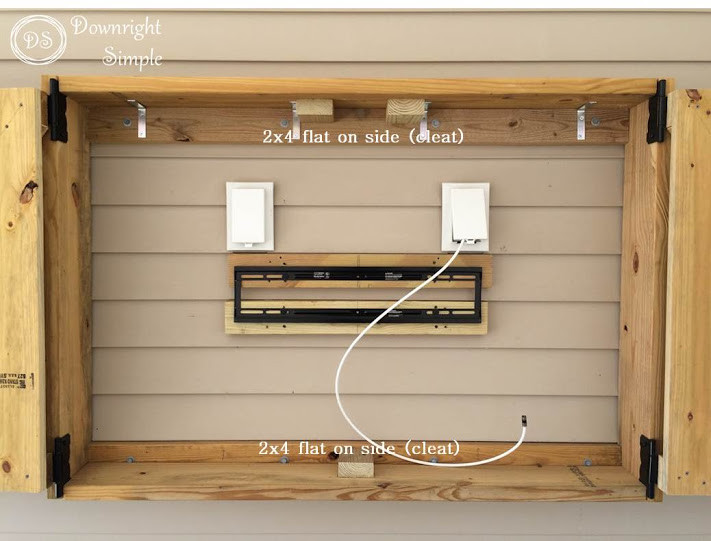 DIY Outdoor Tv Cabinet
 Downright Simple Outdoor TV Cabinet