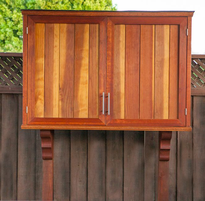 DIY Outdoor Tv Cabinet
 Outdoor TV Cabinet with Double Doors Building Plan