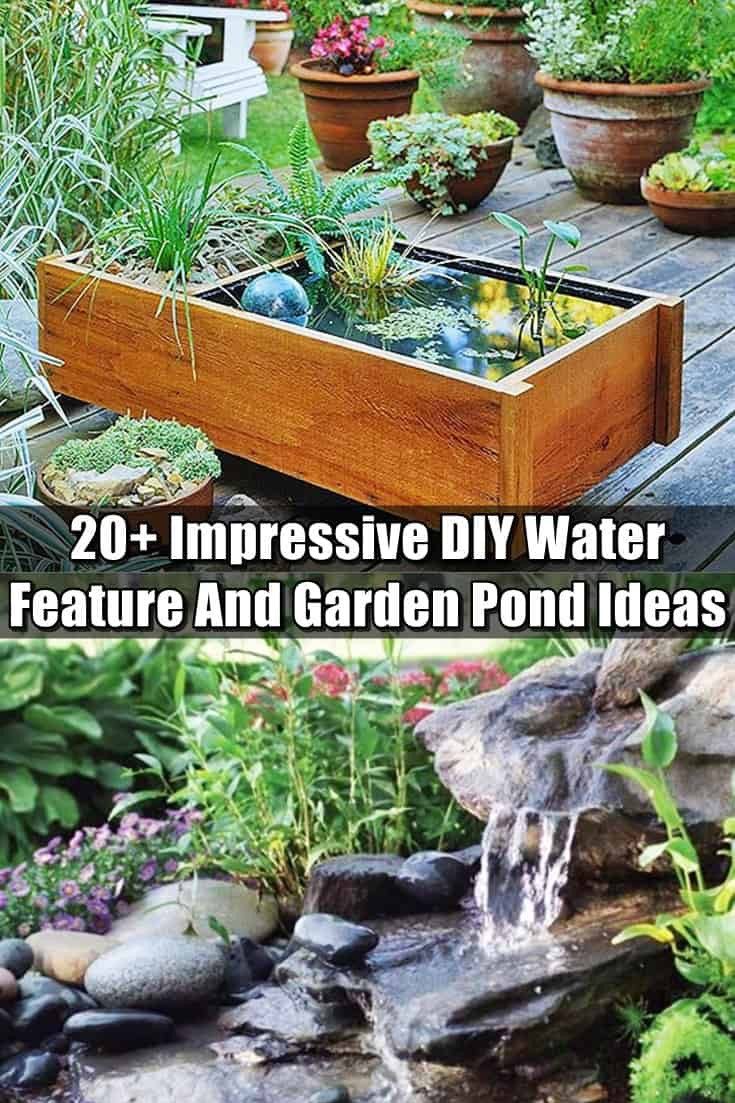 DIY Outdoor Water Feature
 20 Impressive DIY Water Feature And Garden Pond Ideas