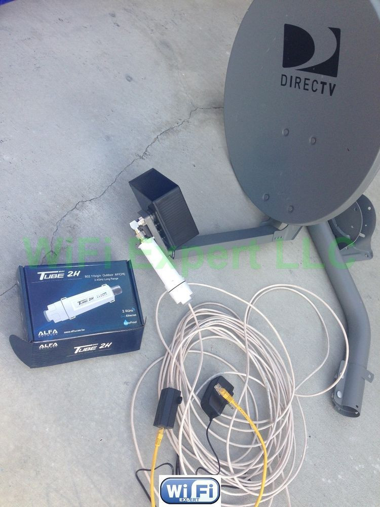 DIY Outdoor Wifi Repeater
 NO Dish BiQuad WiFi Antenna ALFA PoE TUBE 2H Outdoor