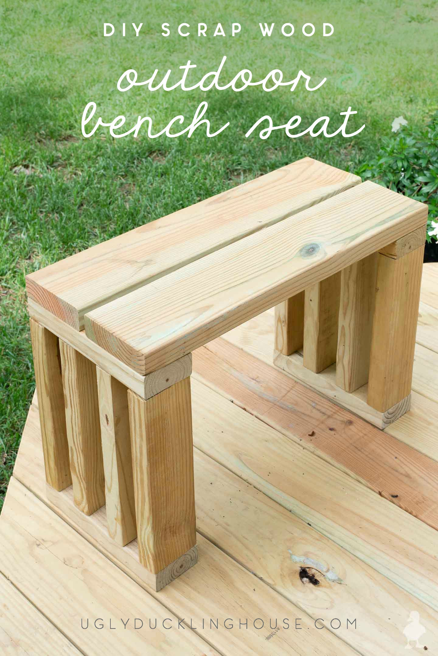 DIY Outdoor Wooden Bench
 Scrap Wood Outdoor Bench Seat