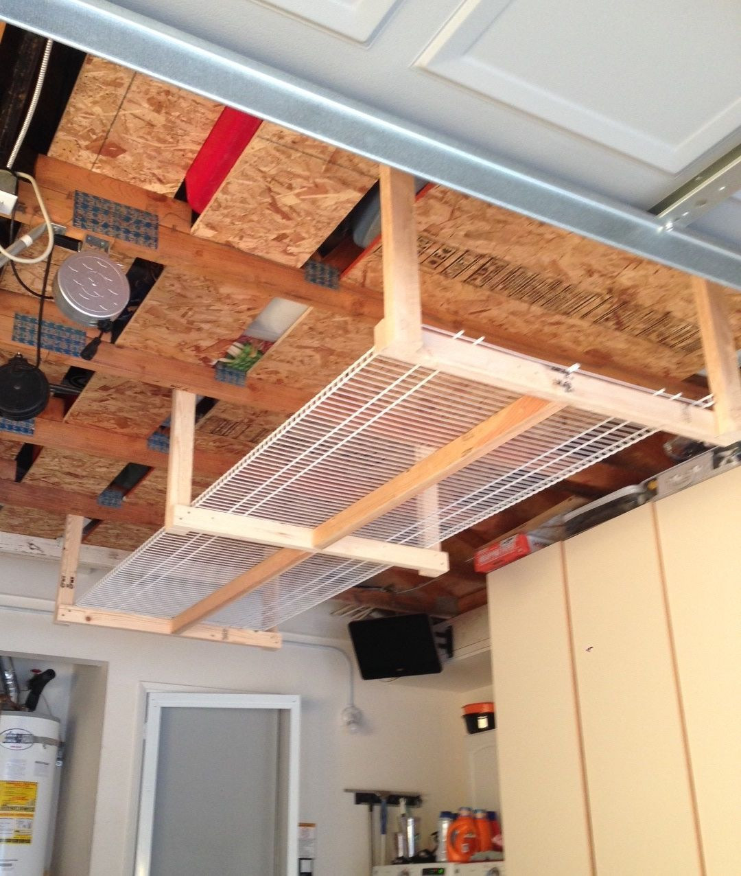 DIY Overhead Garage Storage Plans
 Inspiring Garage Workshop Home Decor Ideas With images