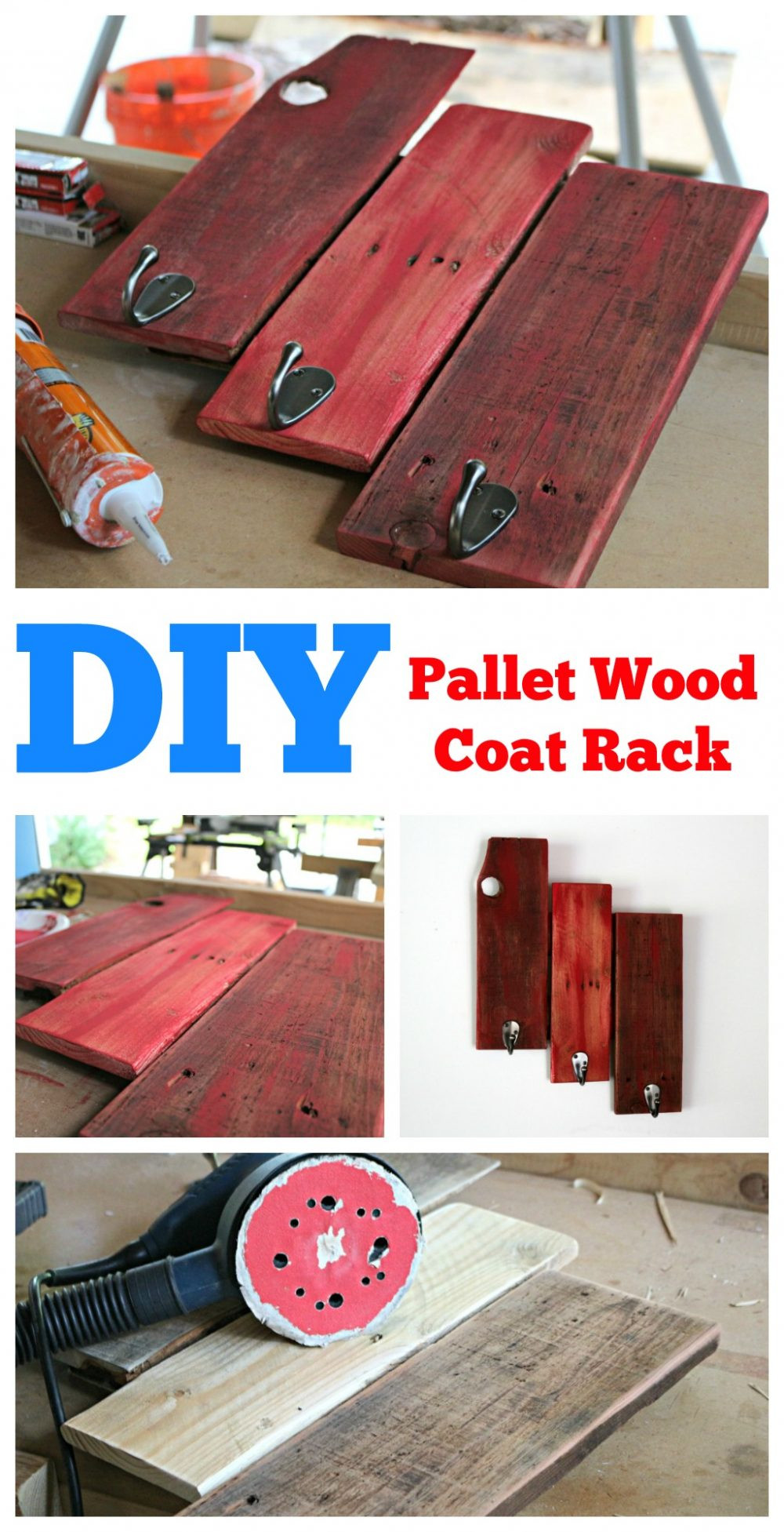 DIY Pallet Coat Rack
 Simple DIY Pallet Wood Coat Rack Scrappy Geek