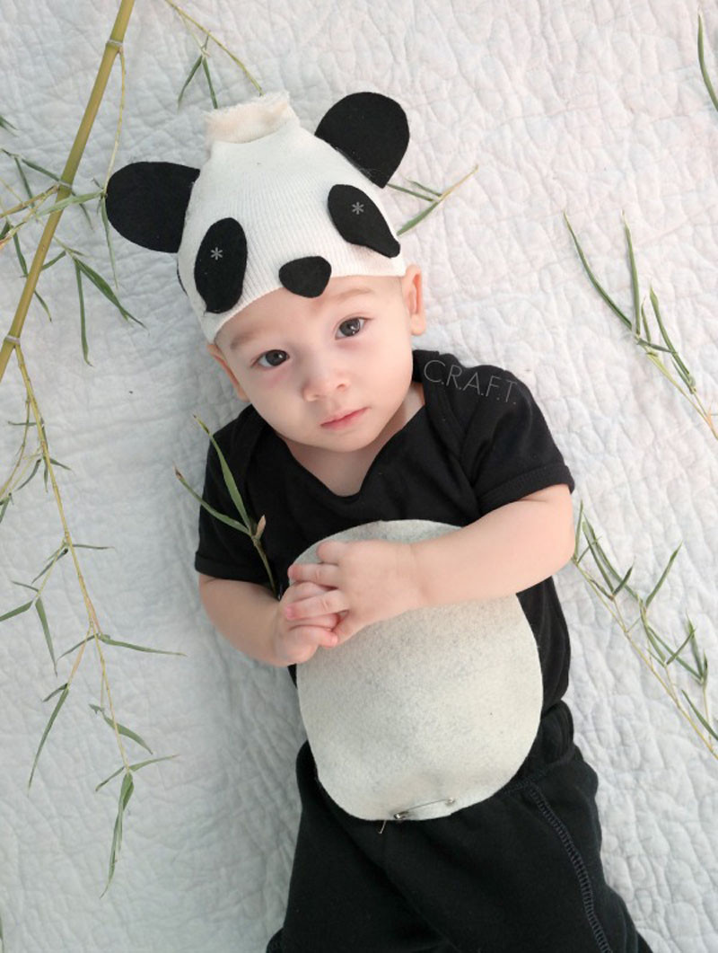 DIY Panda Costume
 16 DIY Baby Halloween Costumes