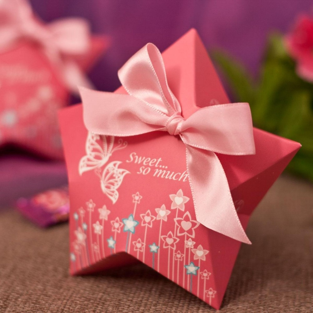DIY Paper Gift Boxes
 Dia 12 5cm European Butterfly Painting Pink Paper Gift Box