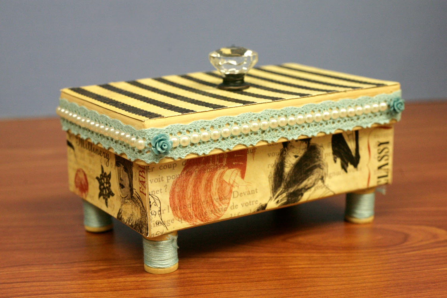 DIY Paper Mache Box
 Ben Franklin Crafts and Frame Shop DIY Vintage Paper