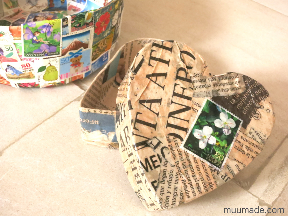 DIY Paper Mache Box
 Heart Shaped Paper Mache Box with Lid Muumade