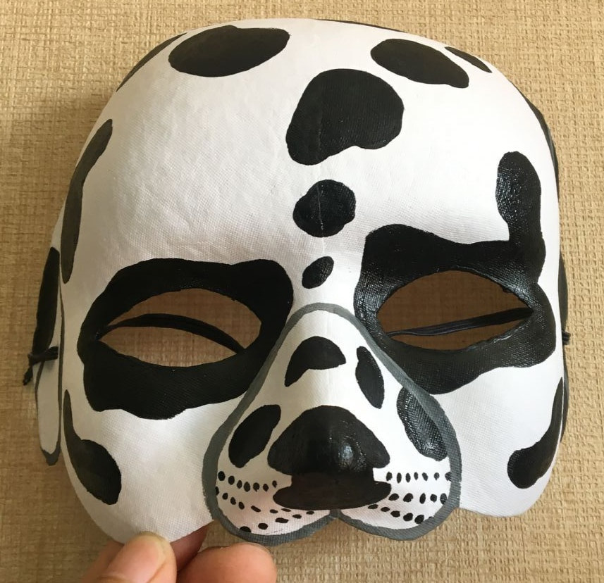 DIY Paper Mache Masks
 New Quality Handmade DIY Mask Halloween Dalmatian Dogs