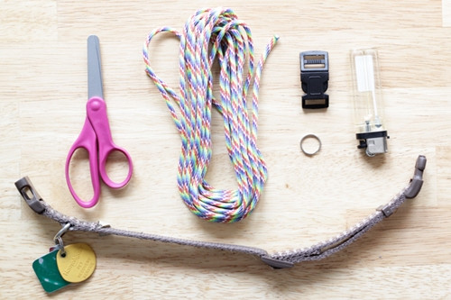 DIY Paracord Dog Collar
 Wonderful DIY Rainbow Paracord Dog Collar