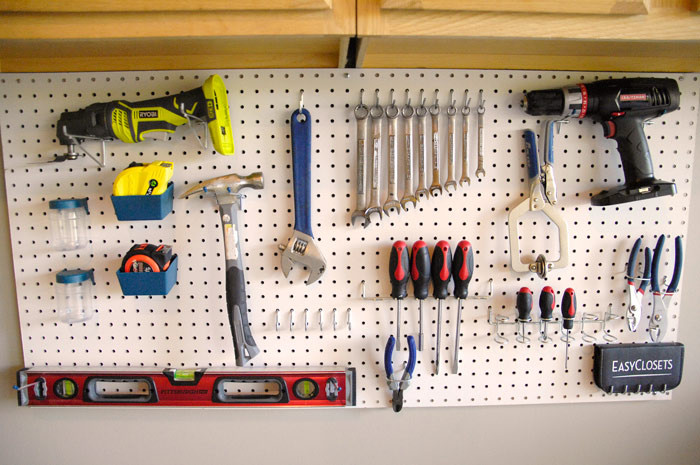 DIY Pegboard Tool Organizer
 Cheap organizing solutions