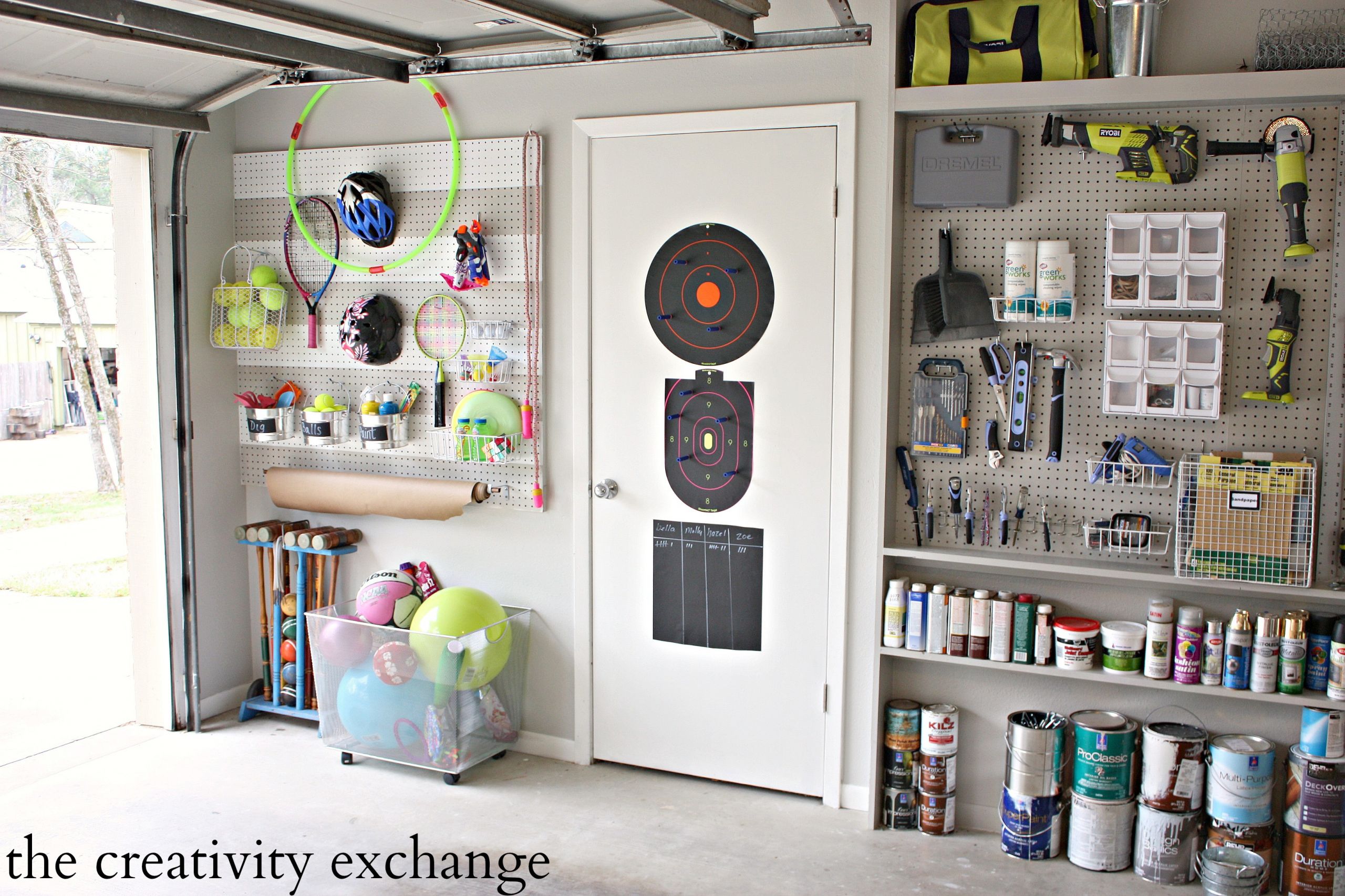 DIY Pegboard Tool Organizer
 DIY Garage Pegboard Storage for Outdoor Toys