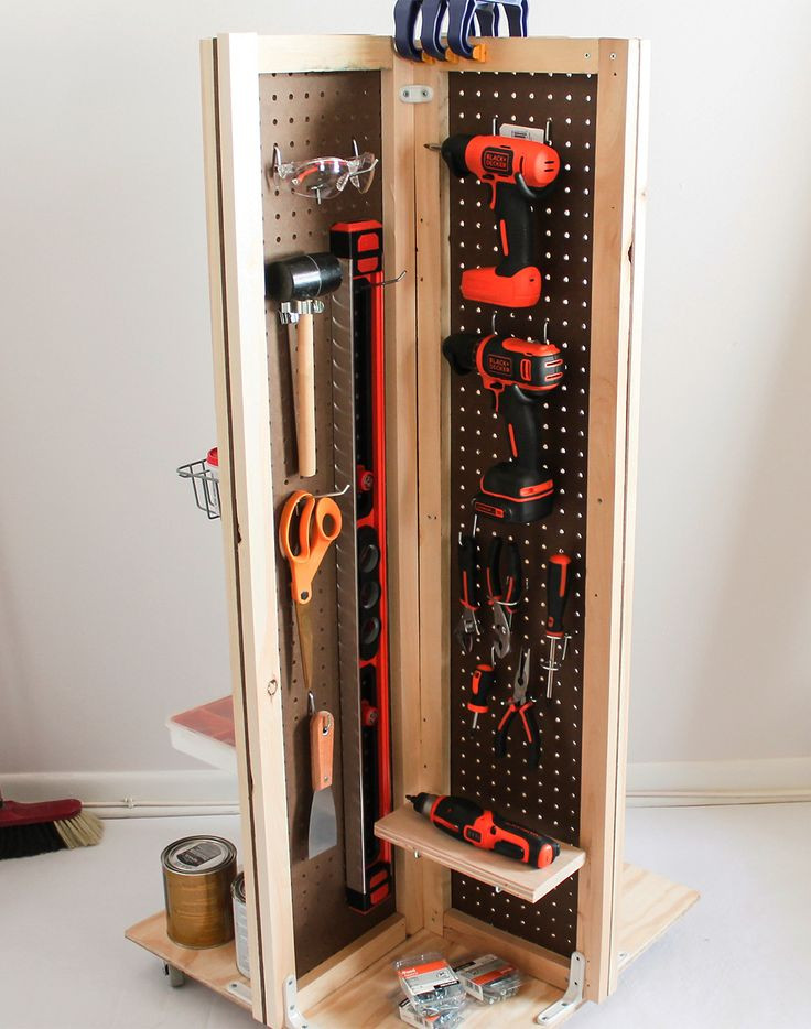 DIY Pegboard Tool Organizer
 How to Make a Rolling Pegboard Tool Cart