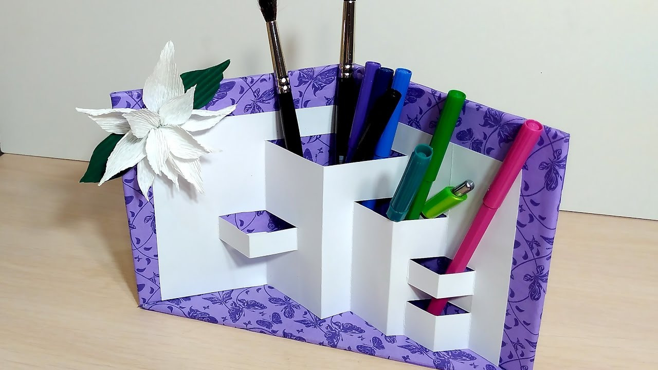 DIY Pen Organizer
 Pencil Holder DIY Paper organizer Ideas for handmade