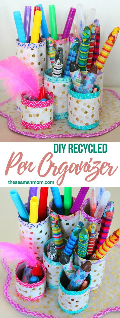 DIY Pen Organizer
 DIY Pen Organizer Easy & Affordable With Recycled Materials