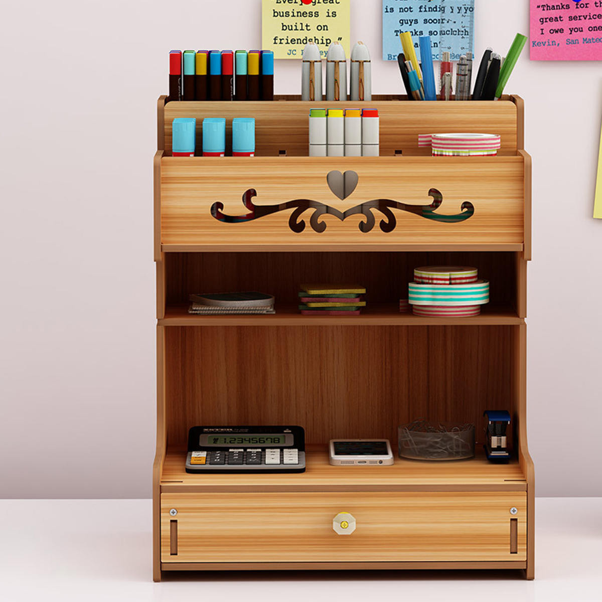 DIY Pen Organizer
 wooden desk organizer multi functional diy pen holder box
