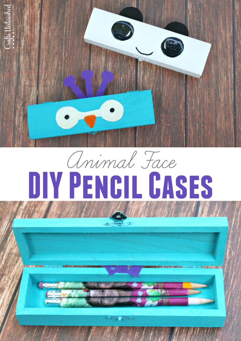 DIY Pencil Box
 DIY Pencil Case Craft Animal Faces Crafts Unleashed