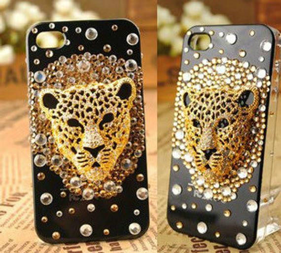 DIY Phone Case Kit
 DIY cell phone case deco kit Leopard Diamonds DIY by