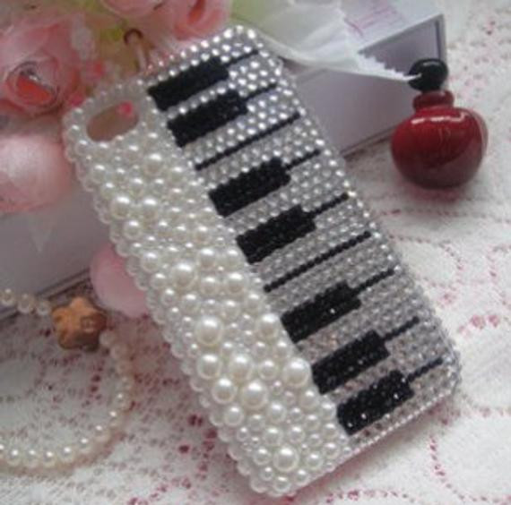 DIY Phone Case Kit
 Items similar to Pearl Diamond Piano DIY deco phone case
