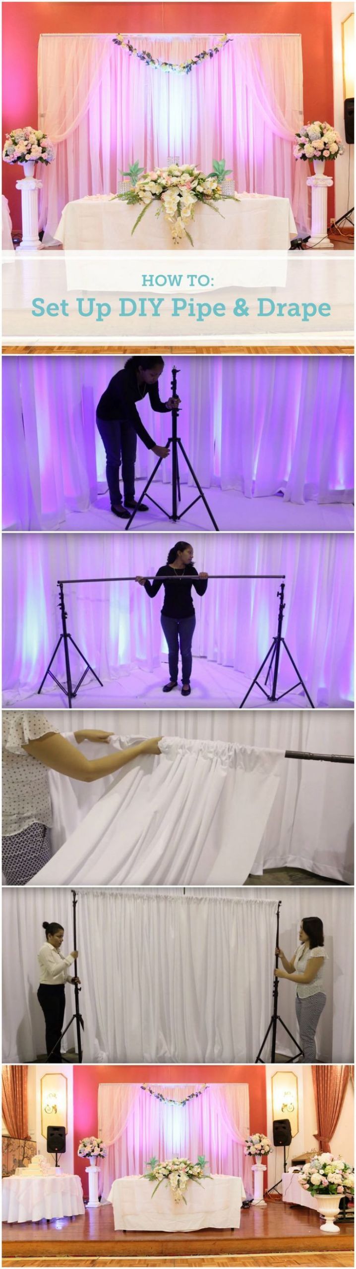 DIY Pipe And Drape For Wedding
 Pin on draping