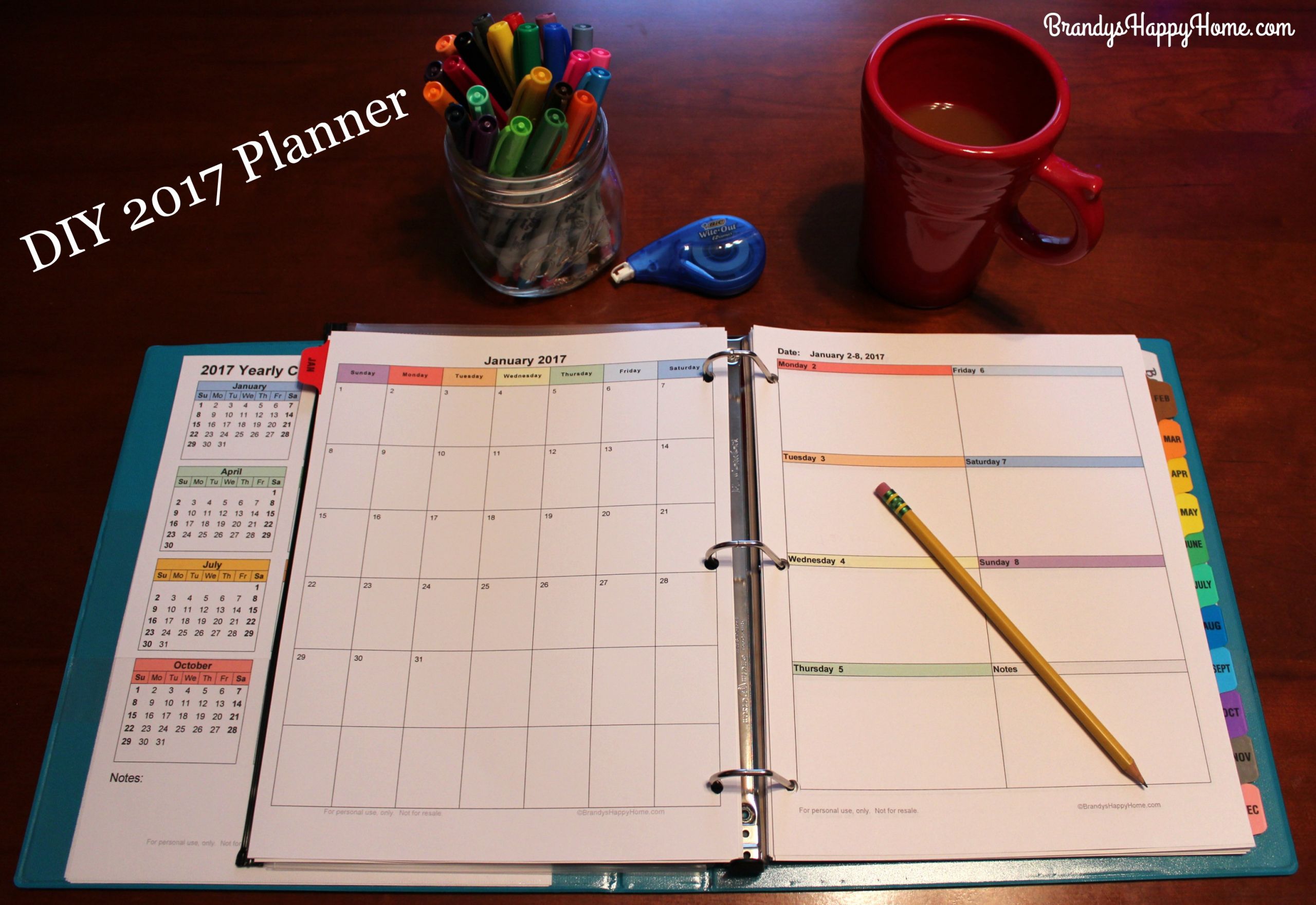 DIY Planner Binder
 DIY 2017 Calendar Planner