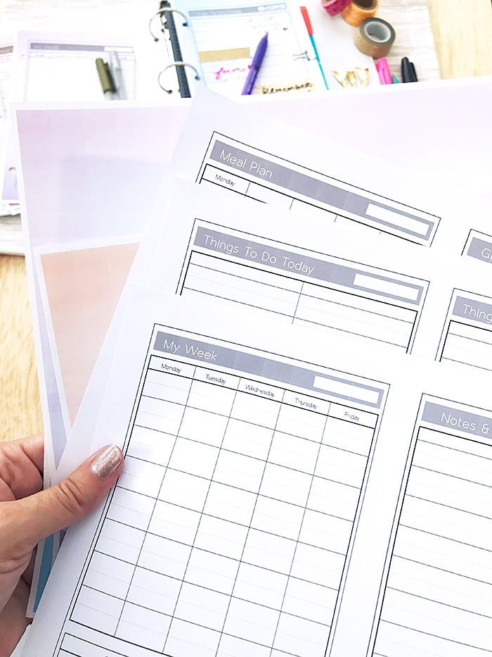 DIY Planner Pages
 Make Your Own Easy DIY Planner