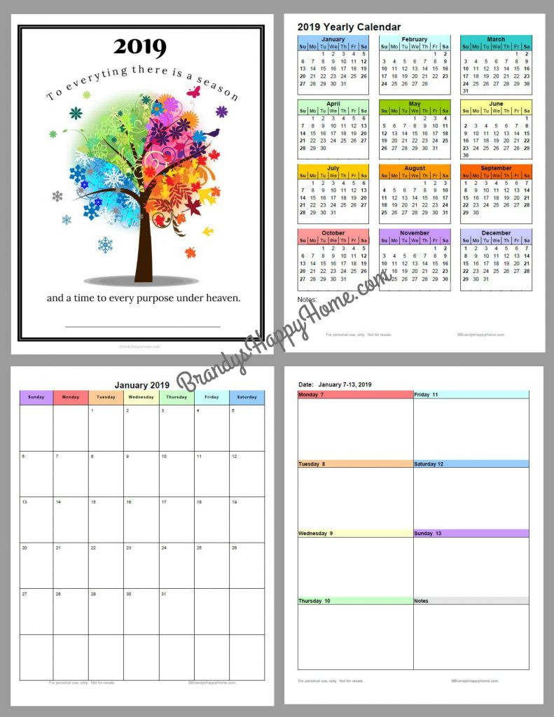 DIY Planner Printables
 FREE 2019 DIY Calendar Planner Printables