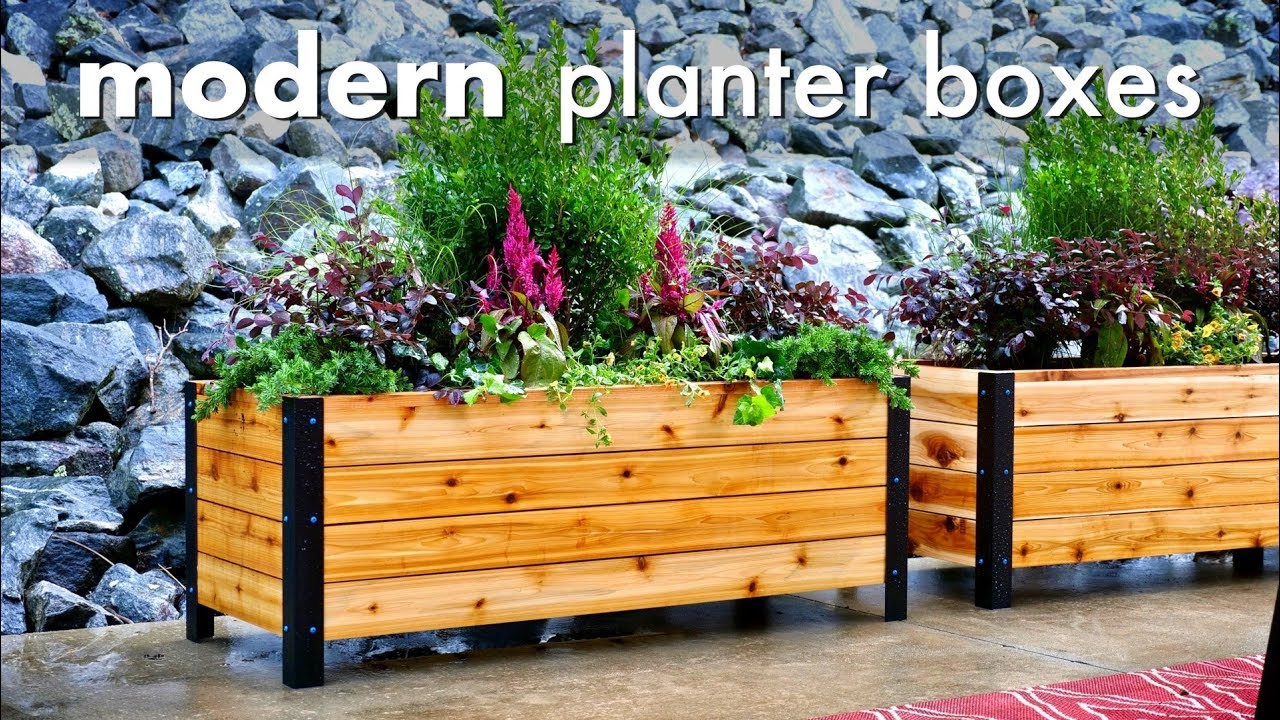 DIY Planter Boxes
 DIY Modern Raised Planter Box How To Build