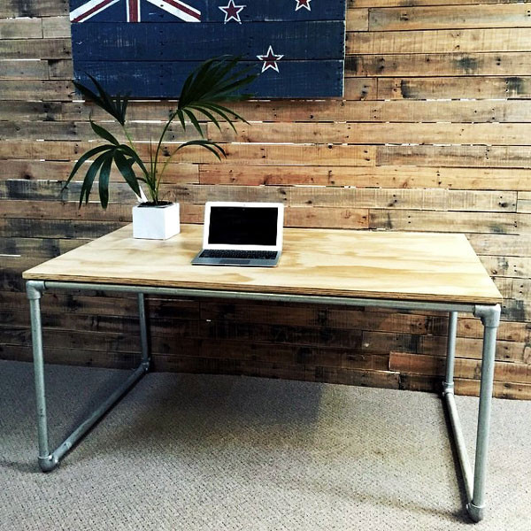 DIY Plywood Computer Desk
 DIY Plywood Desk with Pipe Frame Plans to Build Your Own
