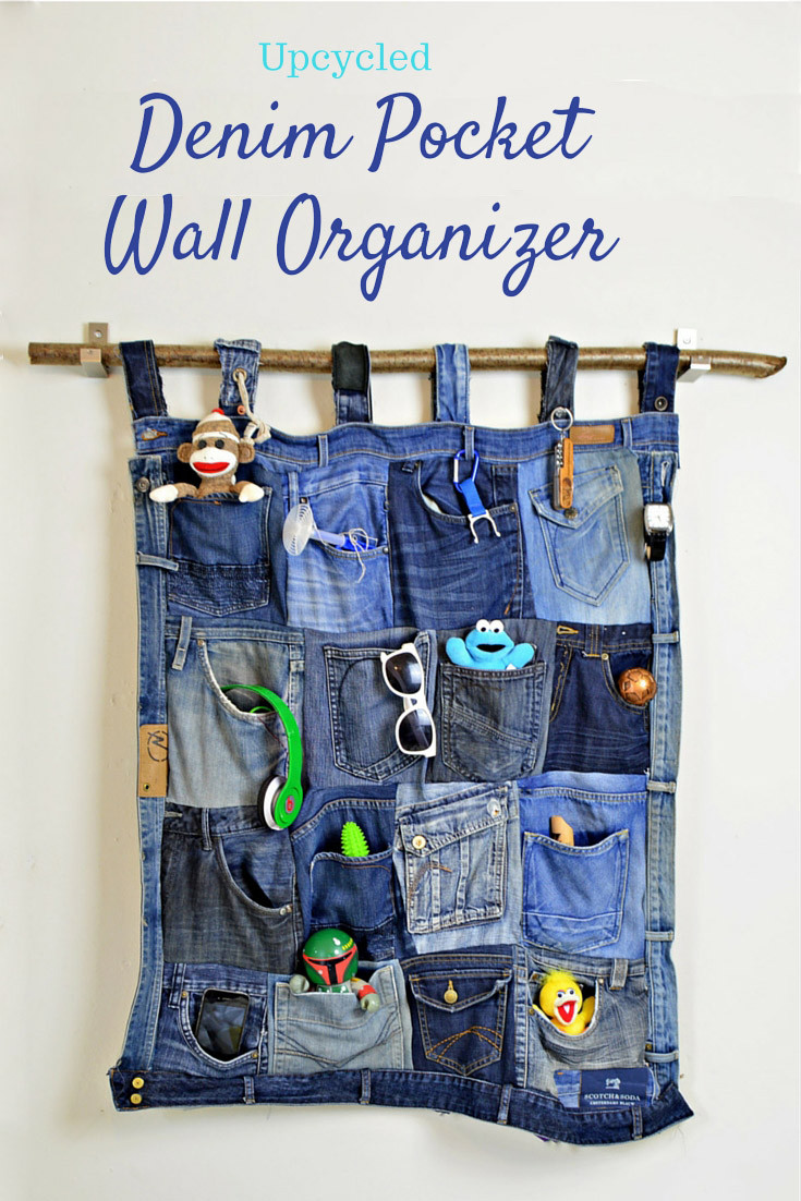 DIY Pocket Organizer
 Tutorial for a Great Denim Pocket Organiser Pillar Box Blue