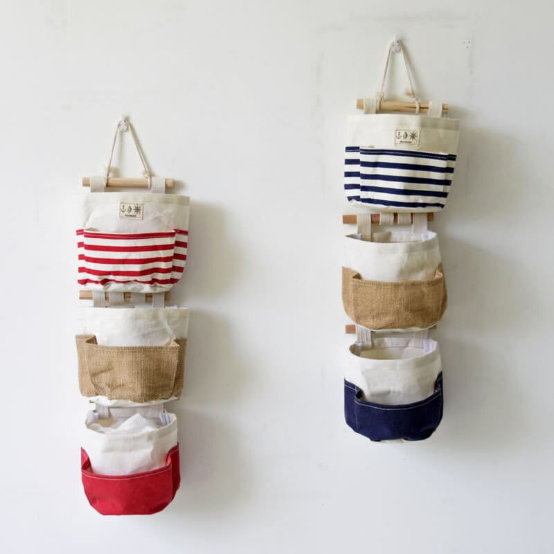 DIY Pocket Organizer
 DIY bination Bags Wall Door Hanging Storage Bag Double