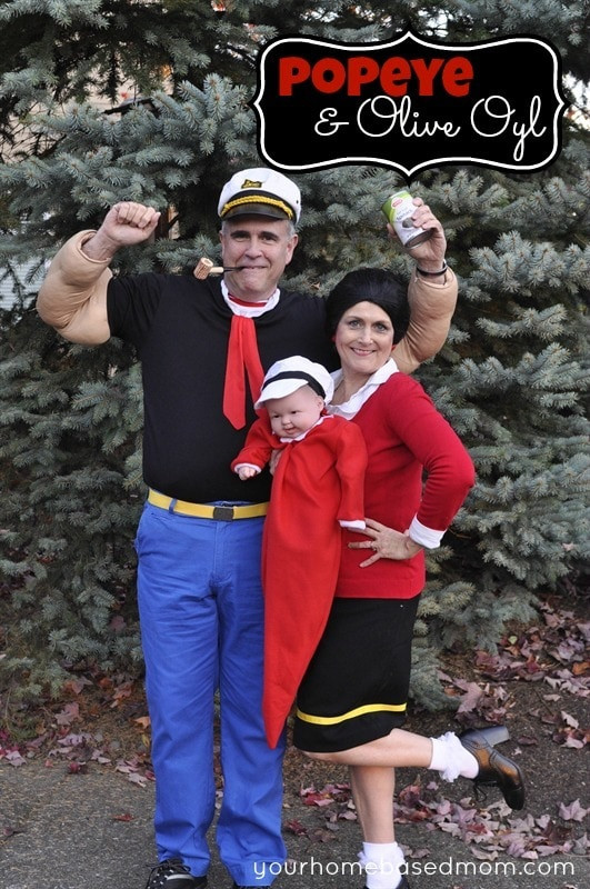 DIY Popeye And Olive Oyl Costume
 Popeye & Olive Oyl your homebased mom
