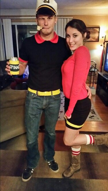 DIY Popeye And Olive Oyl Costume
 378 best images about halloween on Pinterest
