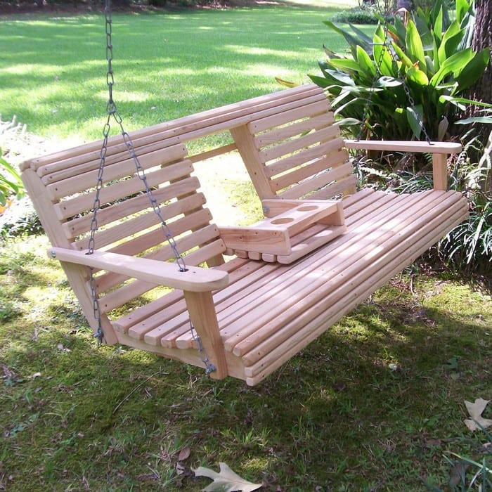 DIY Porch Swing Plans
 Unwind in your yard with a DIY wood porch swing with cup