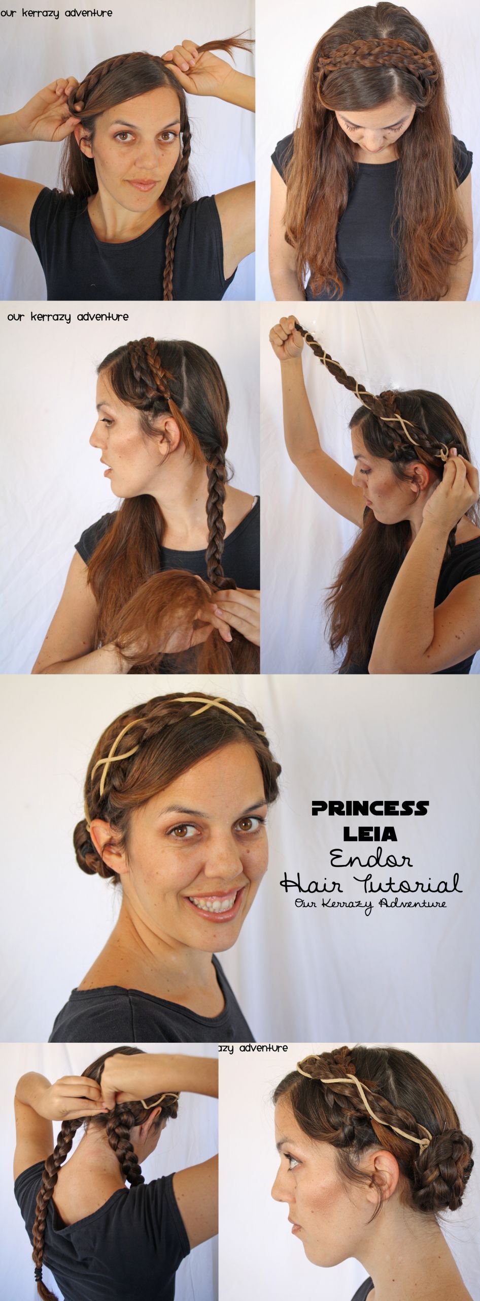DIY Princess Leia Hair
 Endor Leia Hair Style Tutorial Our Kerrazy Adventure