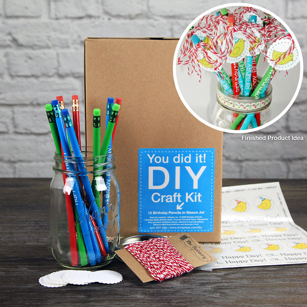 DIY Project Kit
 SRM Press Inc DIY Craft Kit Birthday Pencils in Mason Jar