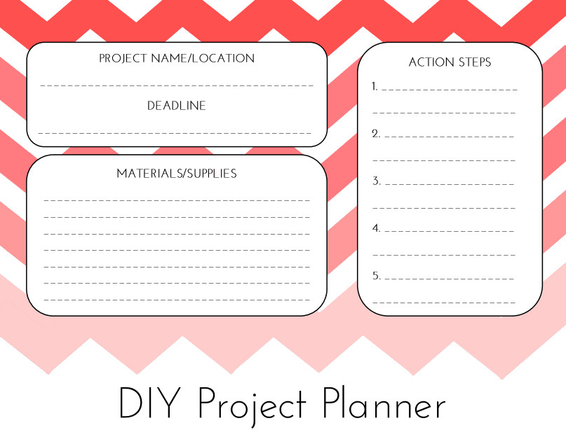 DIY Project Planner
 Day 30 DIY Project Planner – Craftivity Designs