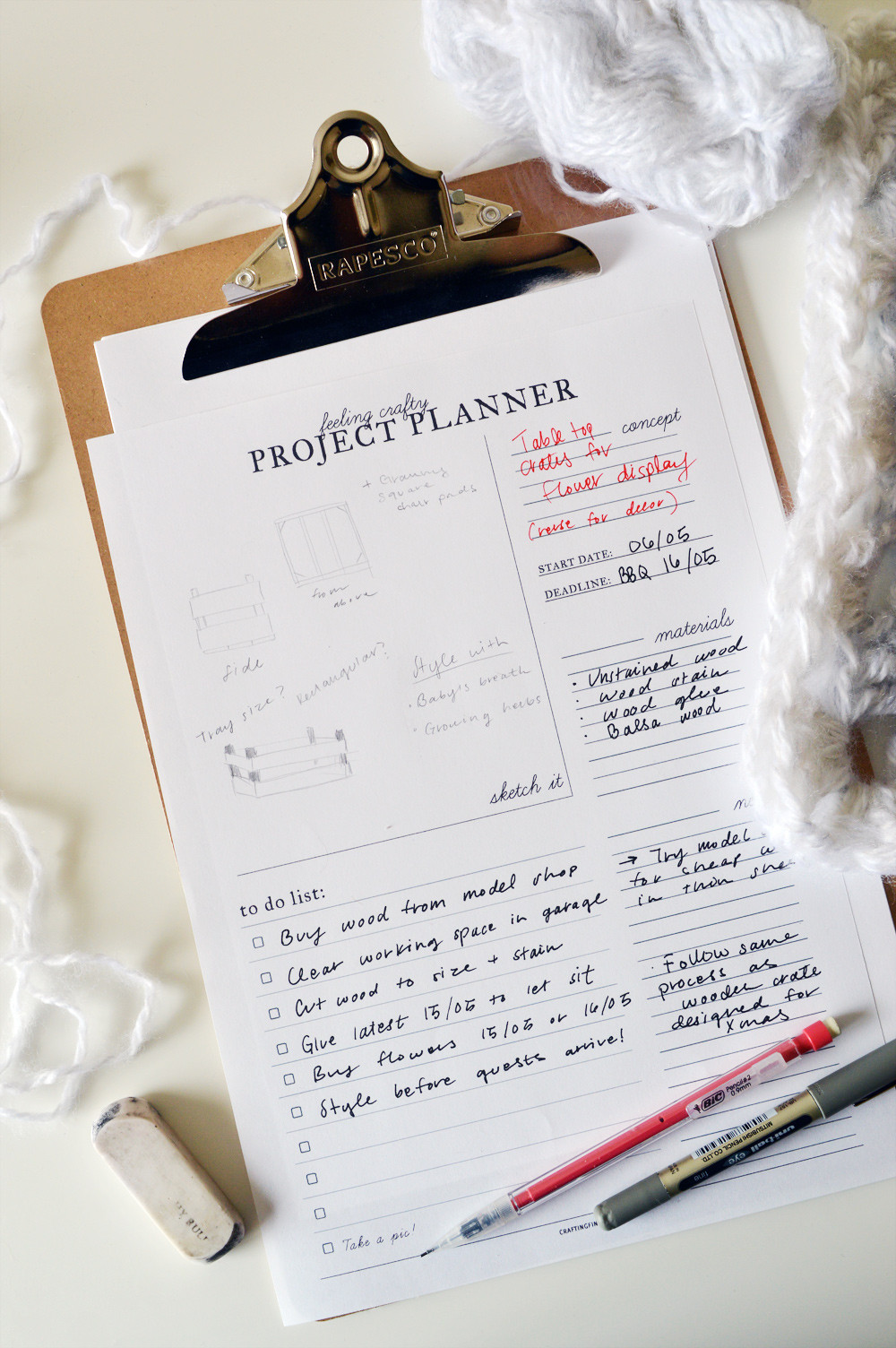 DIY Project Planner
 The hassle free way to plan your next DIY printable