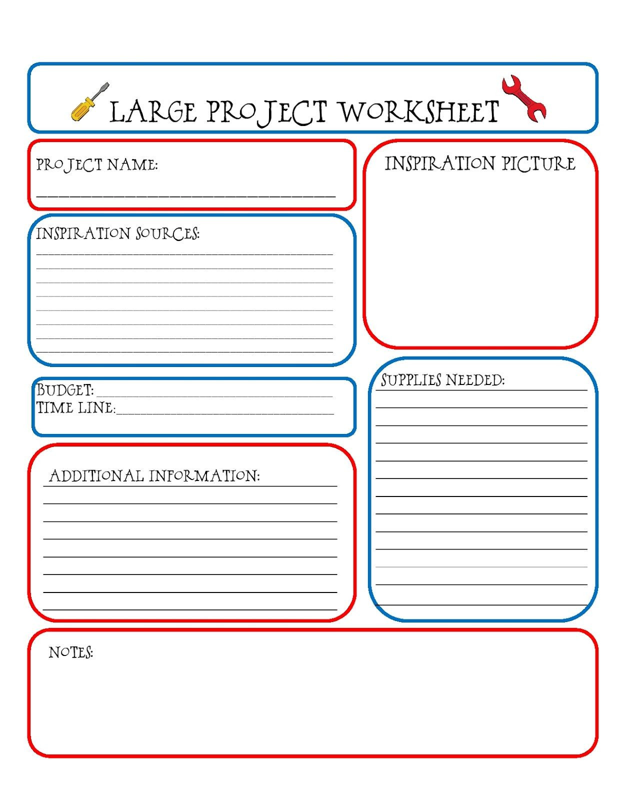 DIY Project Planner
 Project Worksheet