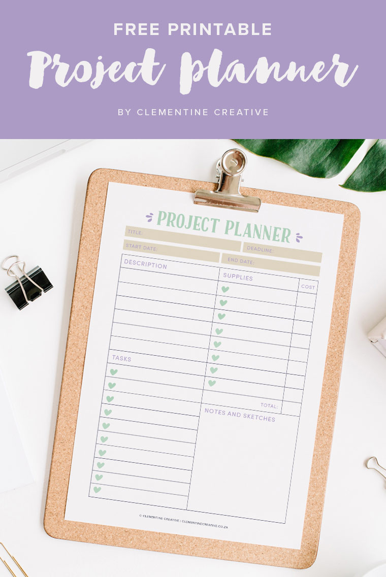DIY Project Planner
 Ideas for New Projects Plan them with this Free Printable