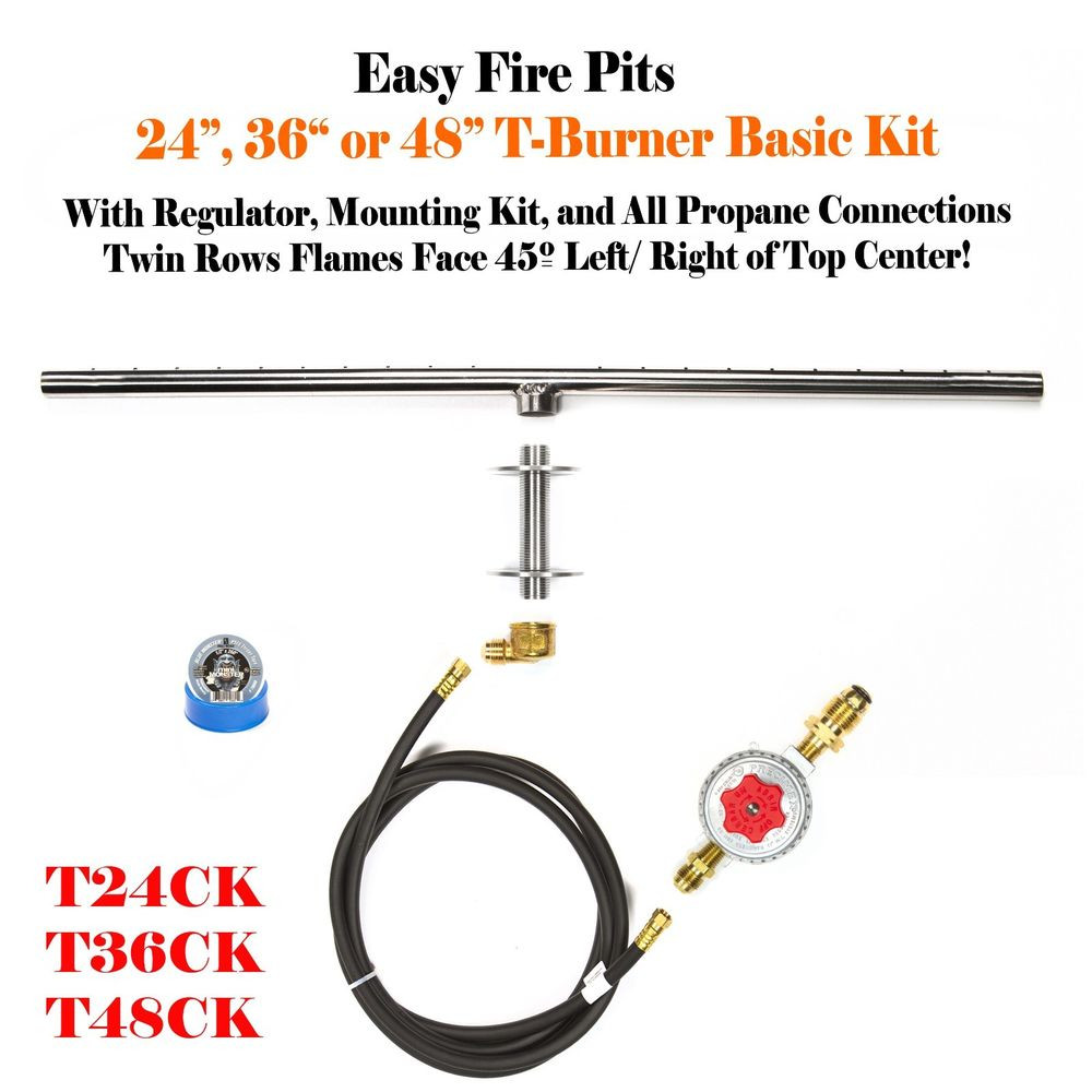 DIY Propane Fire Pit Kits
 T24CK 24″ T BURNER plete DIY Basic Propane 316