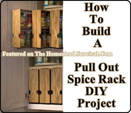 DIY Pull Out Spice Rack
 Build Your Own Pull Out Spice Racks The Homestead