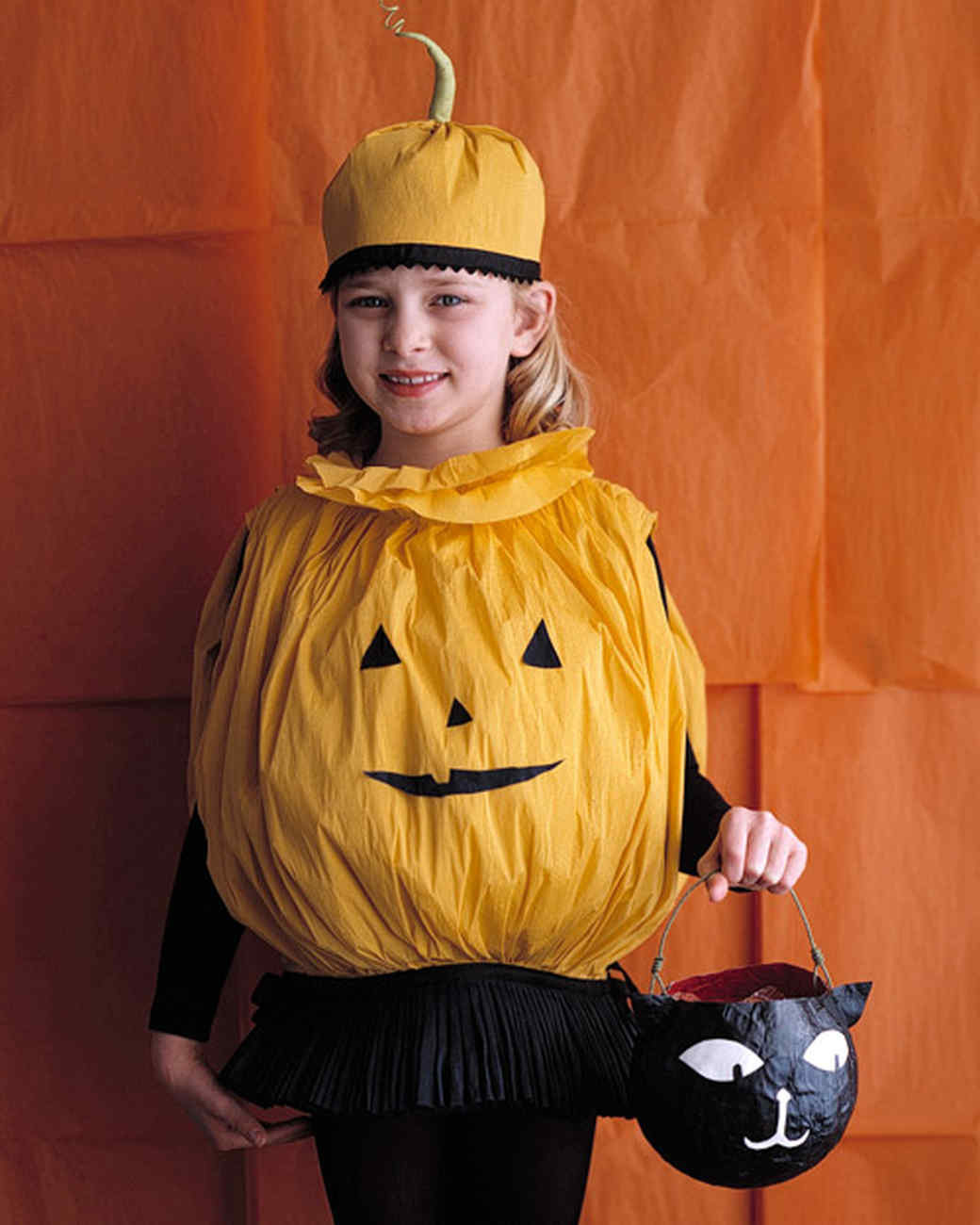 DIY Pumpkin Costume Toddler
 Homemade Kids Halloween Costumes