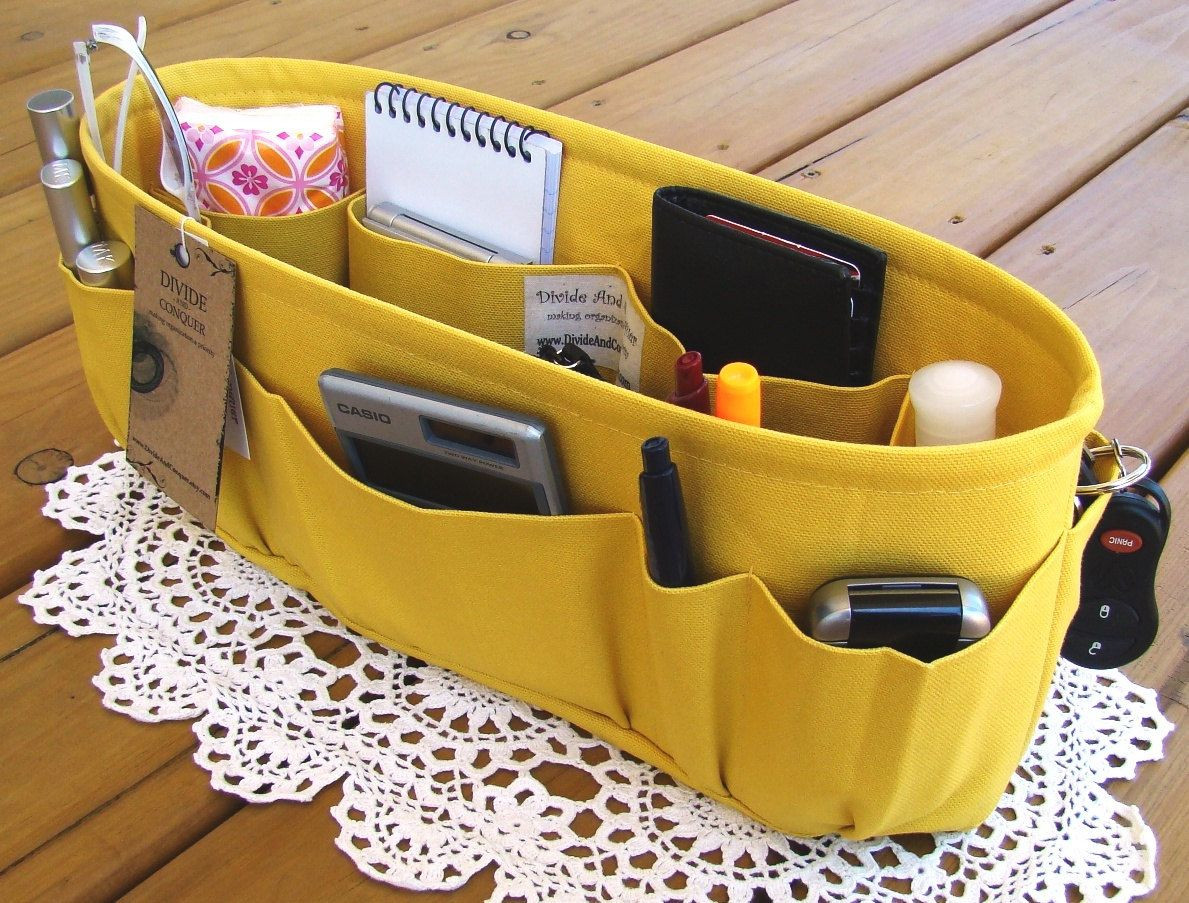 DIY Purse Organizer Insert
 Purse ORGANIZER insert SHAPER Yellow Available in 5