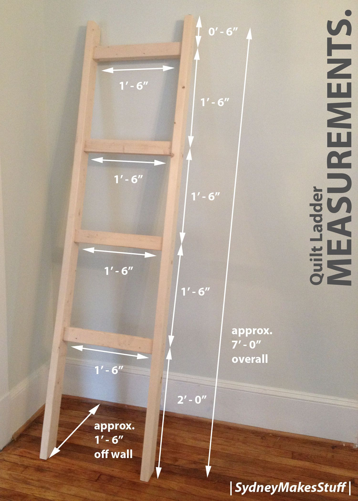 DIY Quilt Rack Plans
 DIY Quilt Ladder