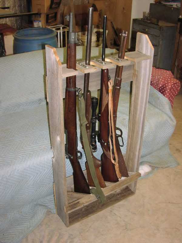 DIY Rifle Rack
 Wood Vertical Gun Rack Plans Free
