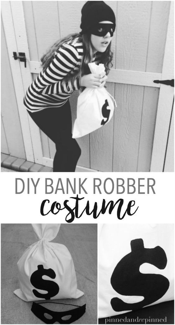 DIY Robber Mask
 DIY bank robber costume that s easy and adorable via