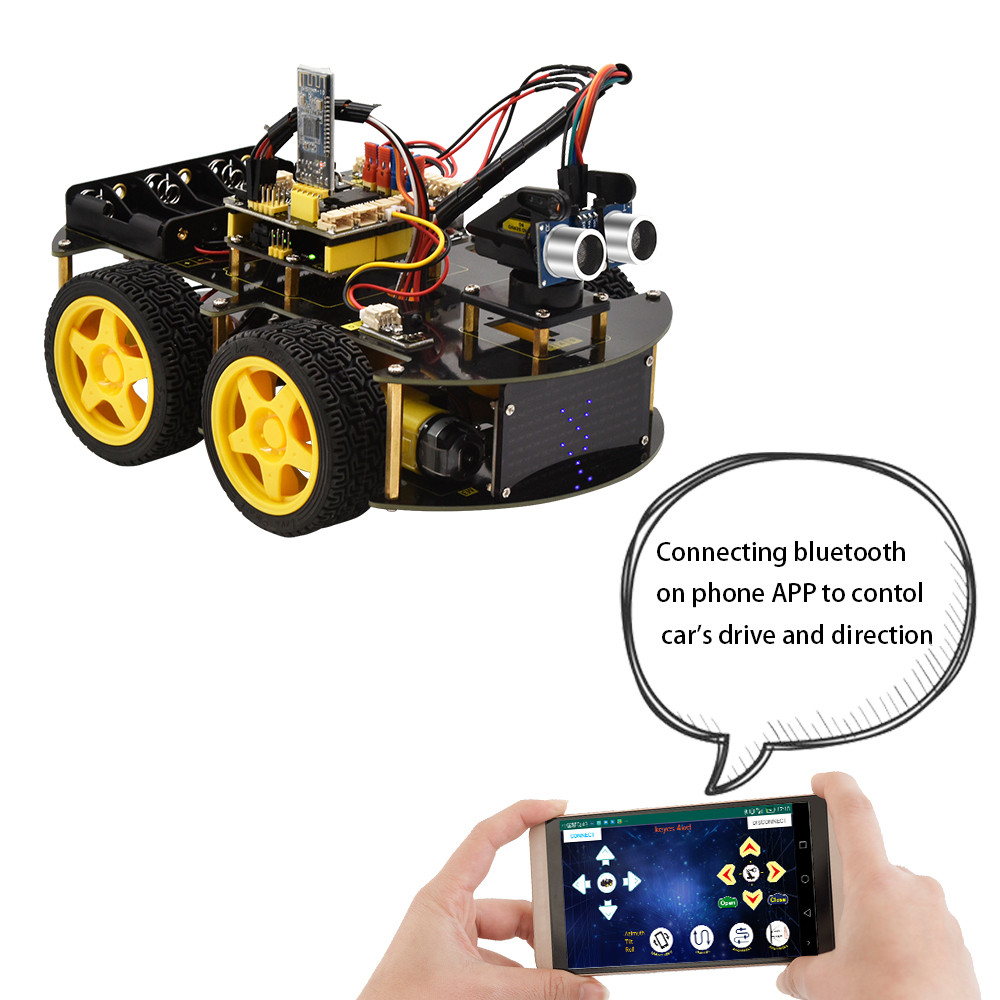 DIY Robot Kit For Adults
 KEYESTUDIO Robot Robotics Car Starter DIY Kit Toys Set for