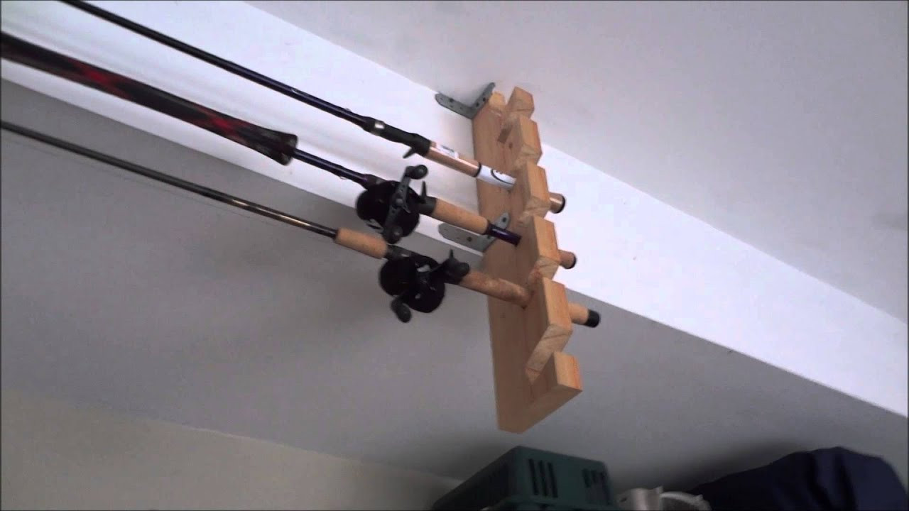 DIY Rod Rack
 DIY Fishing Rod Holder From Materials Laying Around The