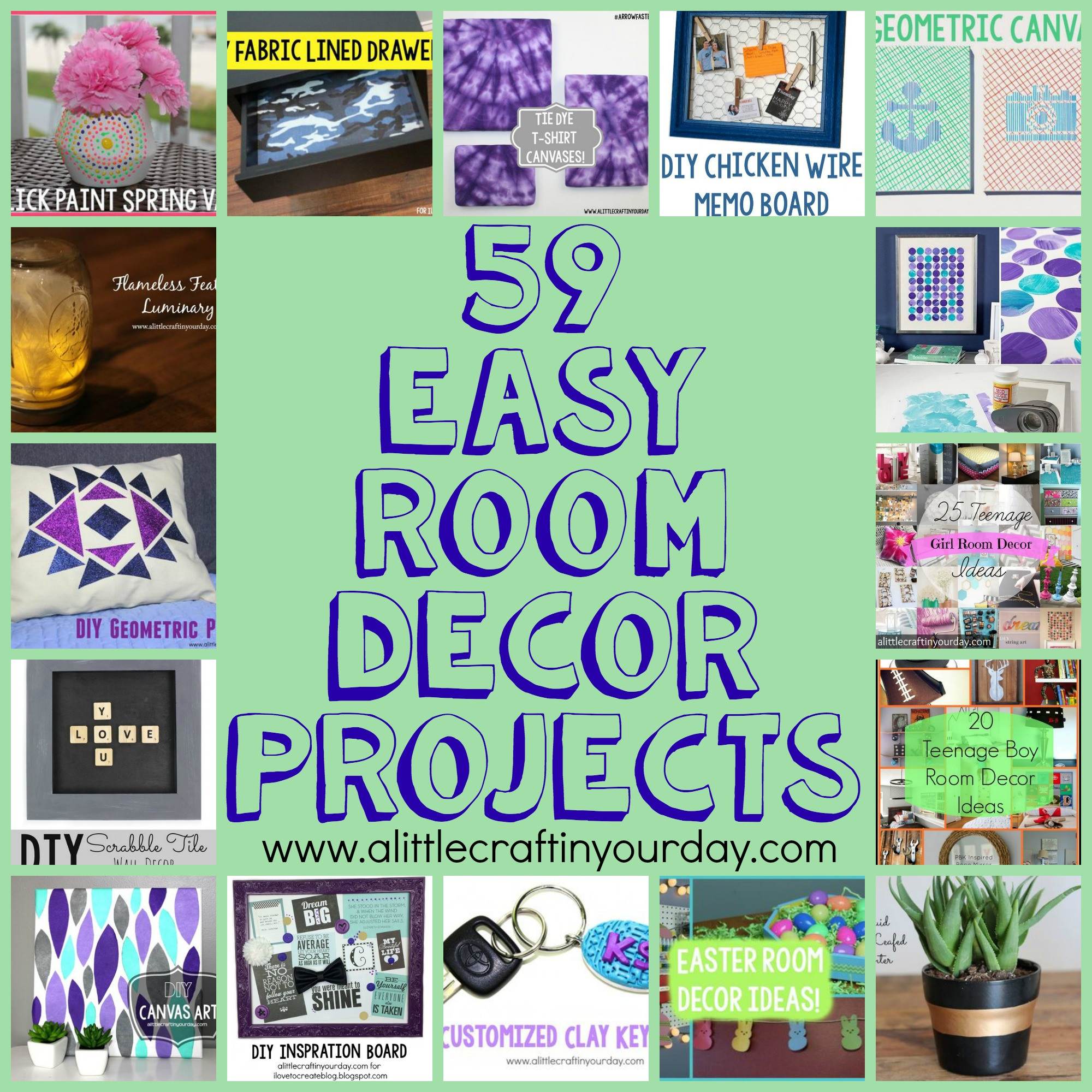 DIY Room Decorating Projects
 59 Easy DIY Room Decor Projects A Little Craft In Your Day